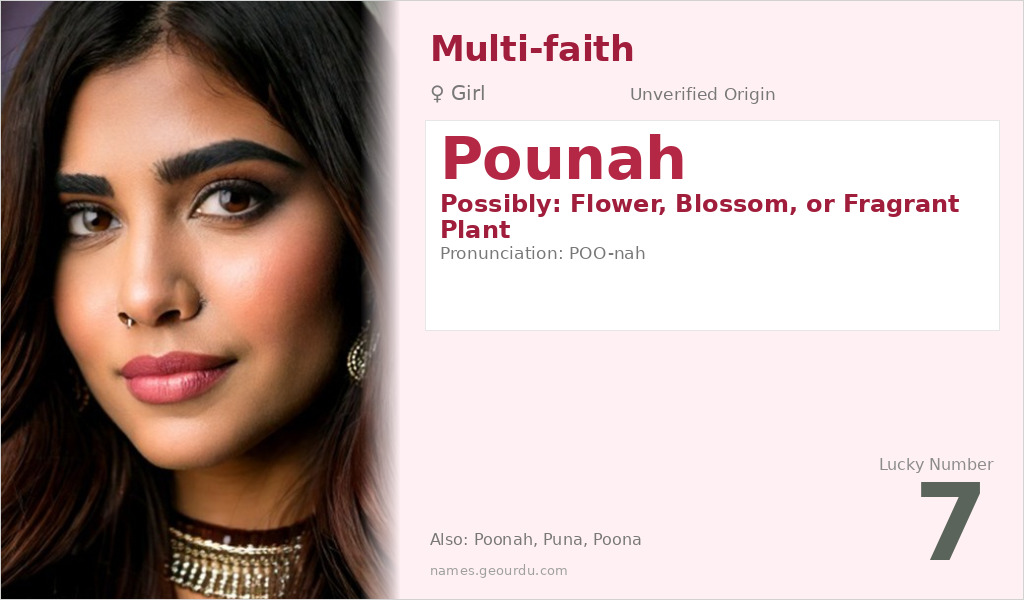 Pounah Name Meaning and Details