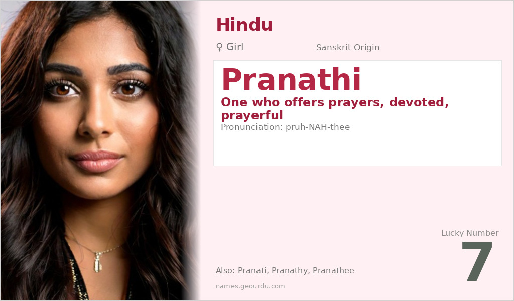 Pranathi Name Meaning and Details