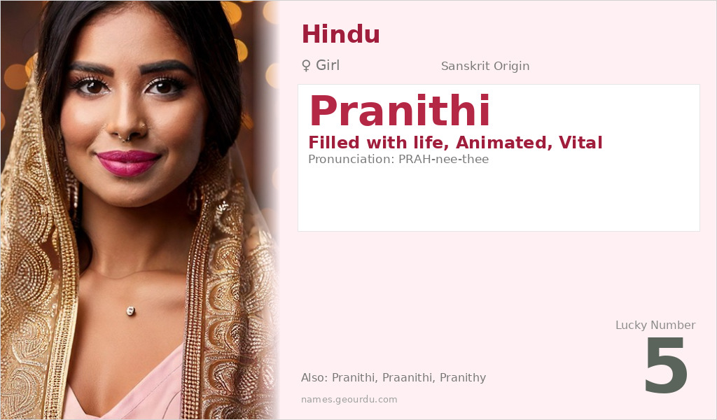 Pranithi Name Meaning and Details
