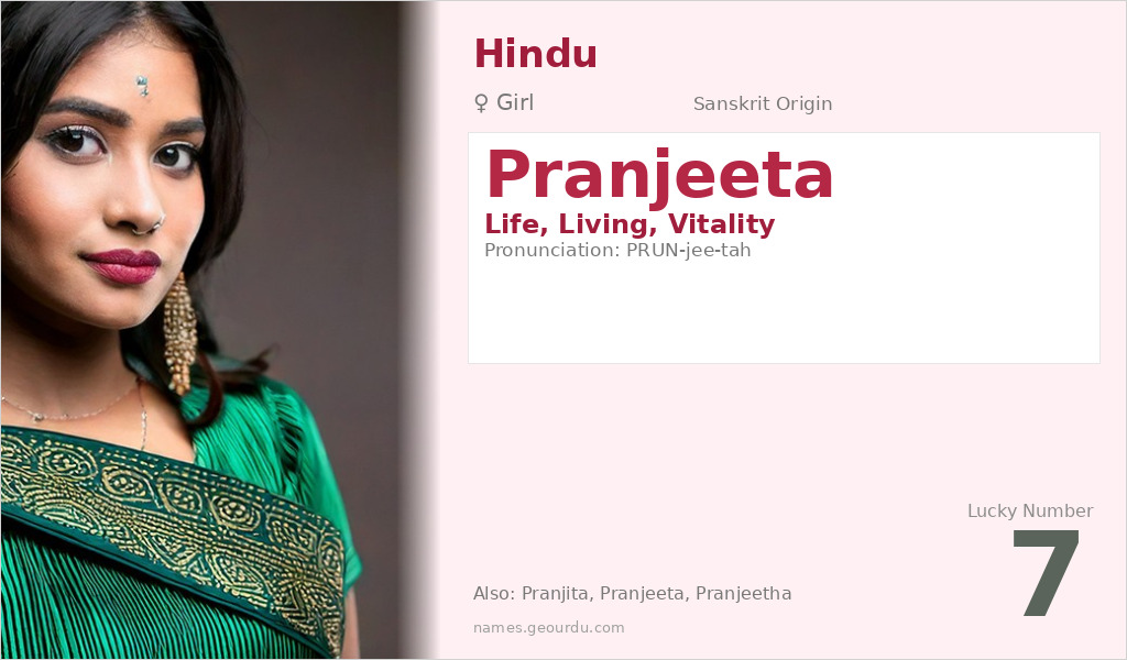 Pranjeeta Name Meaning and Details