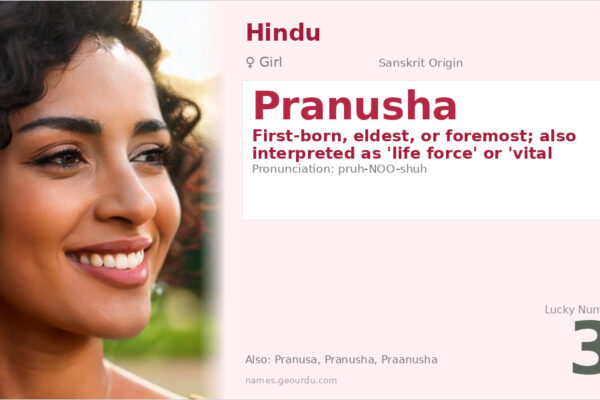 Pranusha Name Meaning — Sanskrit Origin, Girl Name & Details (2025)