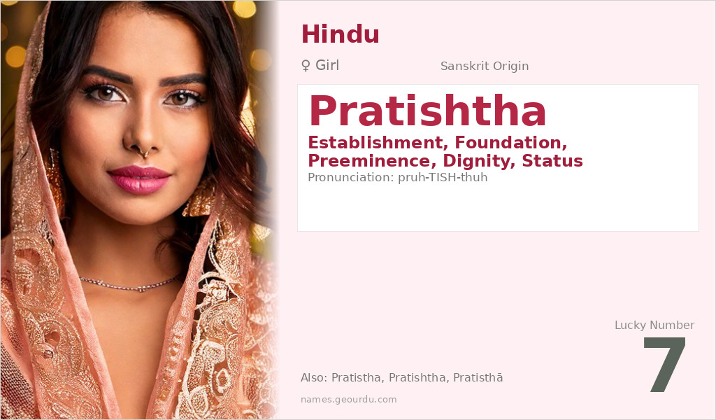 Pratishtha Name Meaning and Details