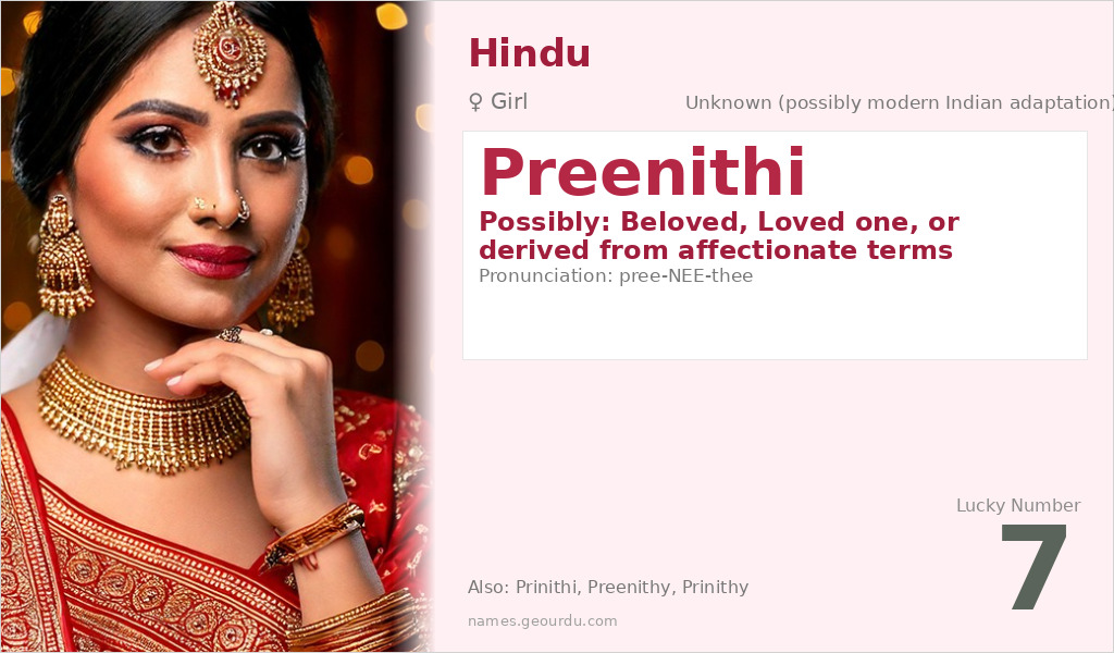 Preenithi Name Meaning and Details