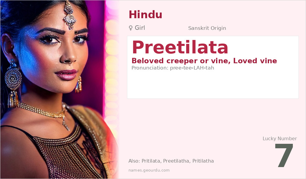 Preetilata Name Meaning and Details