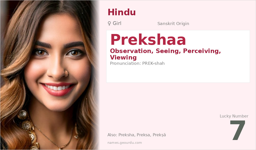 Prekshaa Name Meaning and Details