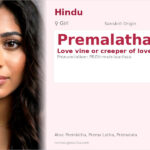 Premalatha Name Meaning and Details