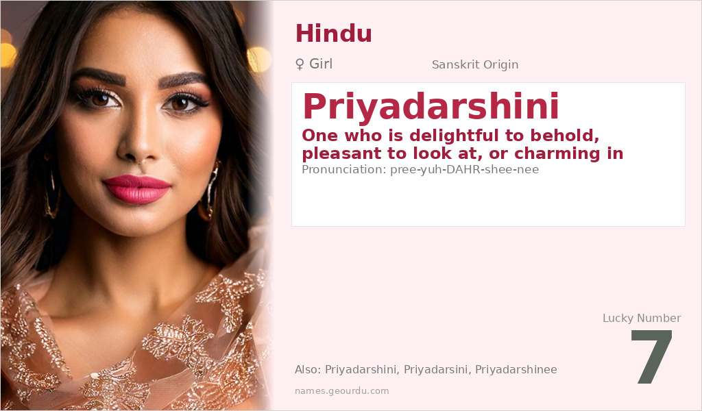 Priyadarshini Name Meaning and Details