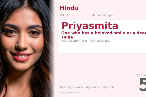 Priyasmita Name Meaning — Sanskrit Origin, Girl Name & Details (2025)