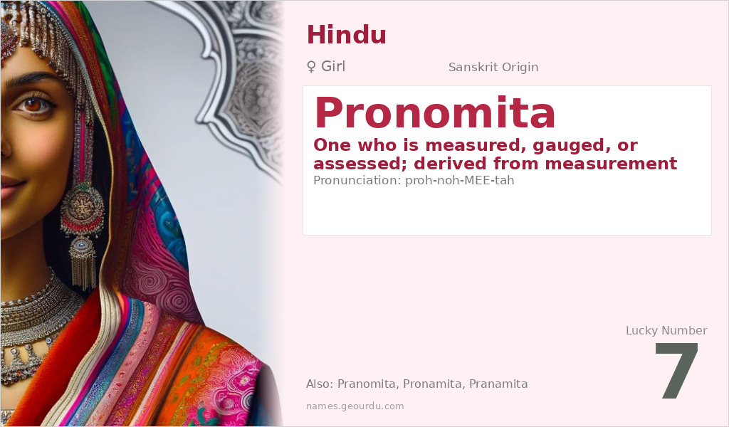 Pronomita Name Meaning and Details