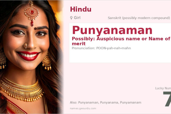 Punyanaman Meaning — Origin, Gender & Details (2025)