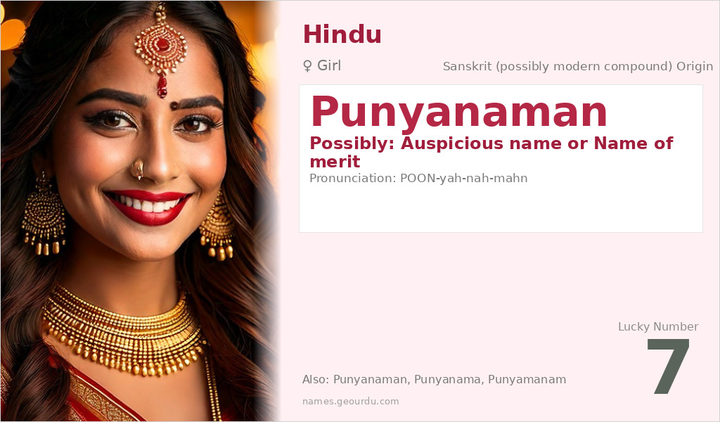 Punyanaman Name Meaning and Details