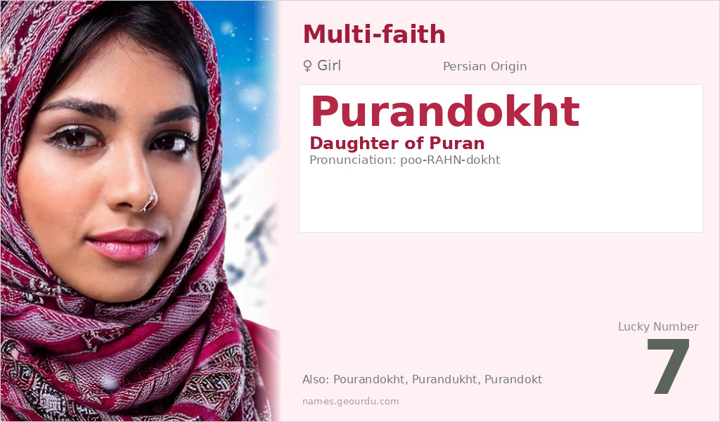 Purandokht Name Meaning and Details