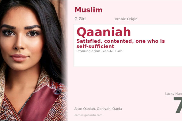 Qaaniah Name Meaning — Arabic Origin, Girl Name & Details (2025)