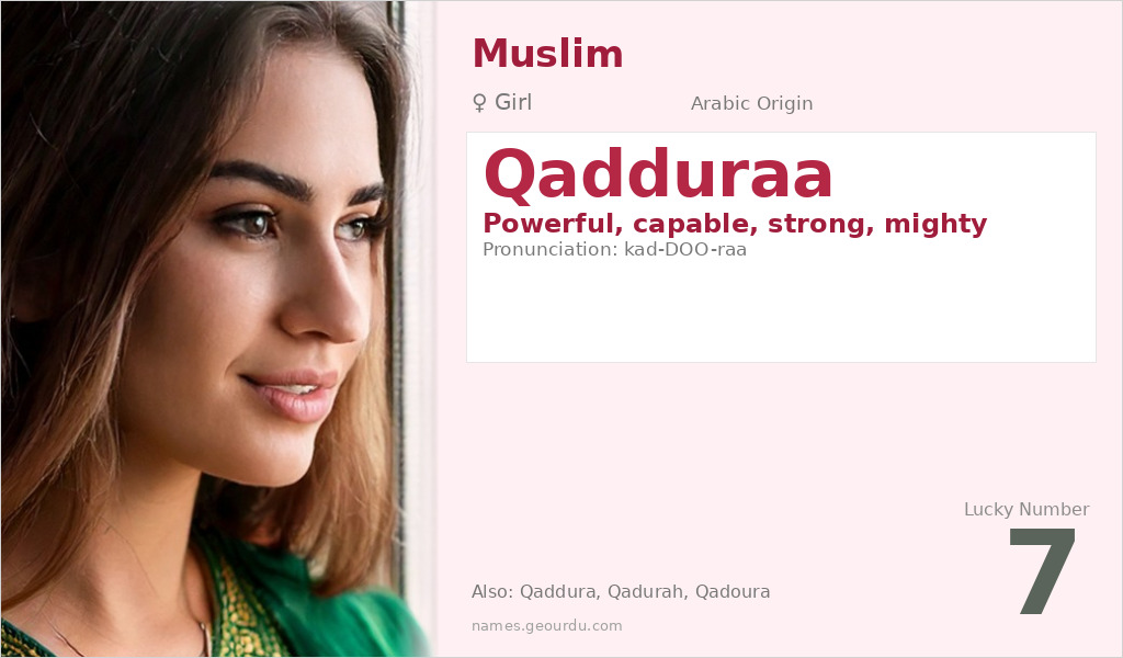 Qadduraa Name Meaning and Details