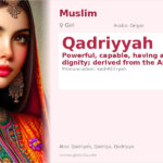Qadriyyah Name Meaning and Details
