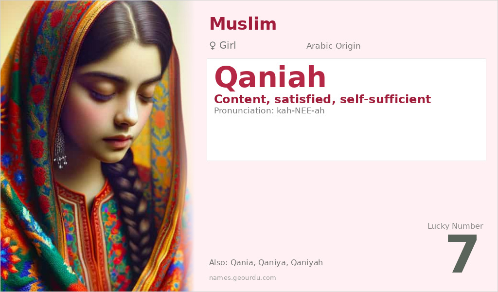 Qaniah Name Meaning and Details