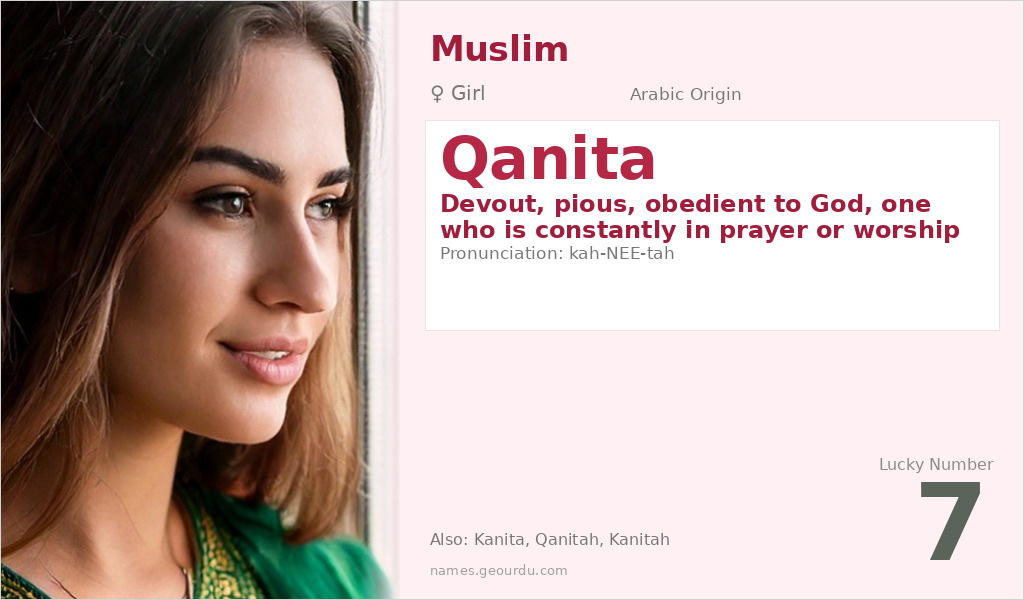 Qanita Name Meaning and Details
