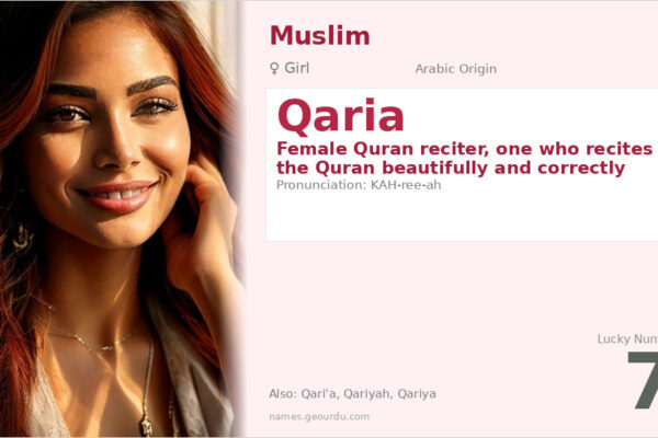 Qaria Name Meaning — Arabic Origin, Female Quran Reciter & Details (2025)