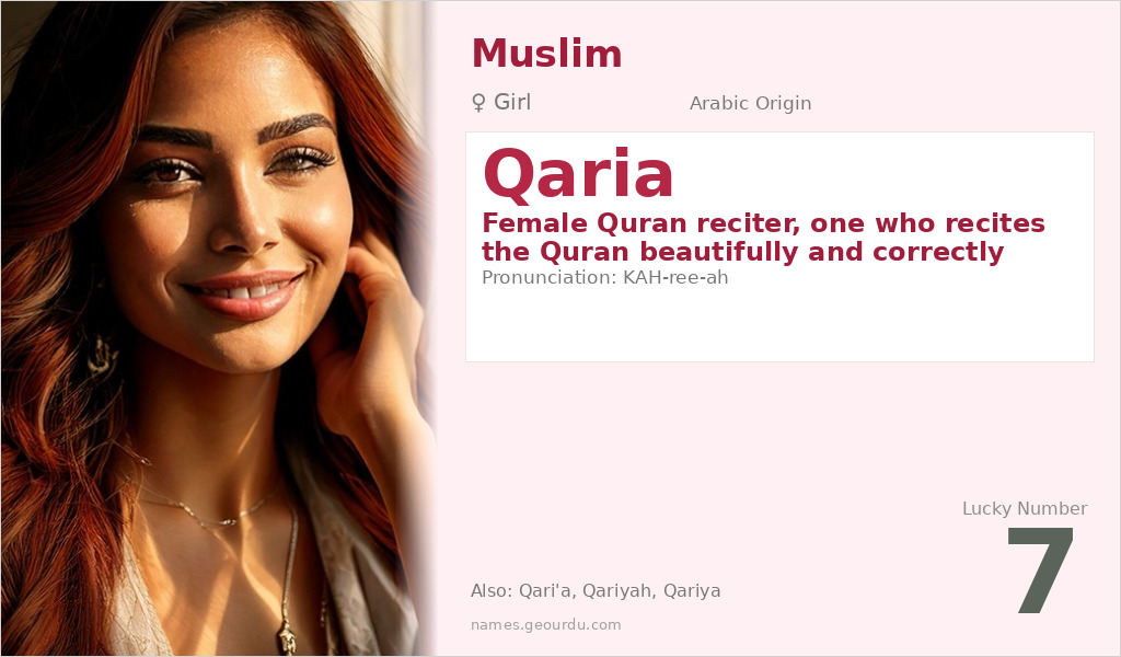 Qaria Name Meaning and Details