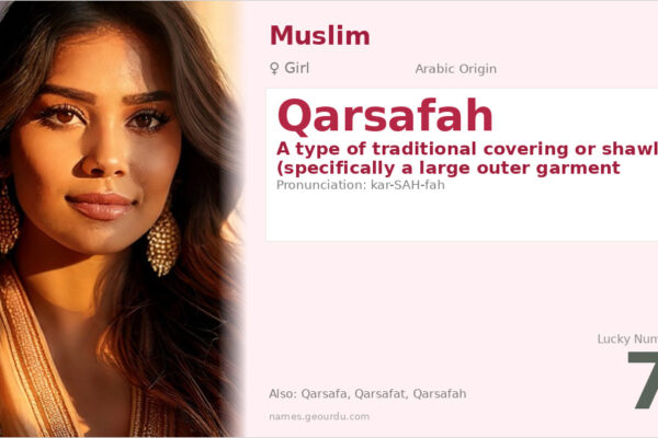 Qarsafah Meaning — Arabic Origin, Girl Name & Details (2025)