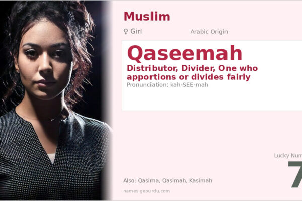 Qaseemah Name Meaning — Arabic Origin, Girl Name & Details (2025)