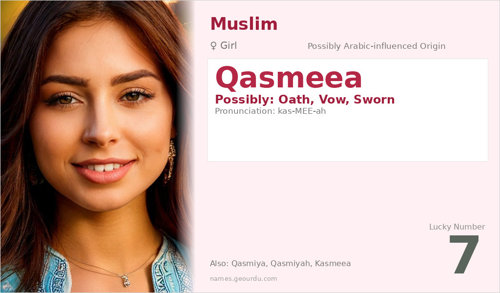 Qasmeea Name Meaning and Details