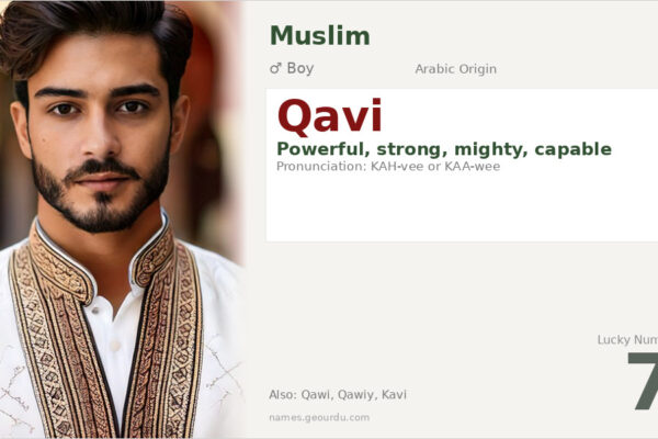 Qavi Name Meaning — Arabic Origin, Boy Name & Details (2025)