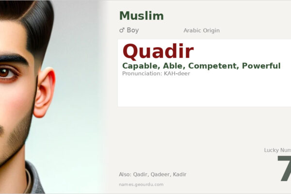 Quadir Name Meaning — Arabic Origin, Boy Name & Details (2025)