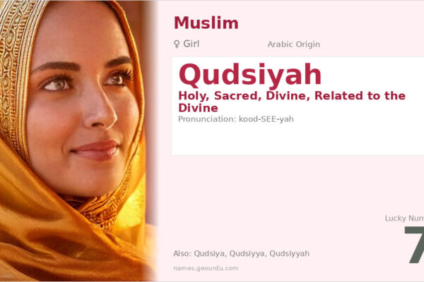 Qudsiyah Name Meaning — Arabic Origin, Girl & Details (2025)