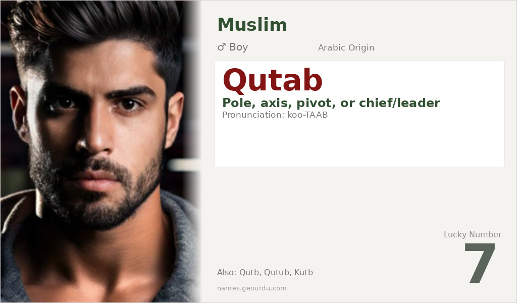 Qutab Name Meaning and Details