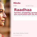 Raadhaa Name Meaning and Details