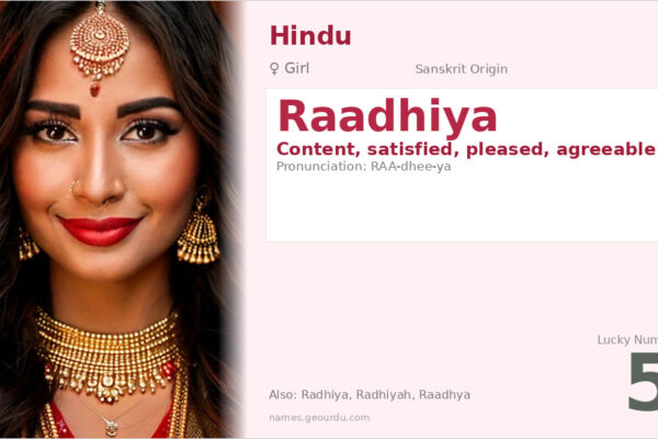 Raadhiya Name Meaning — Sanskrit Origin, Girl Name & Details (2025)