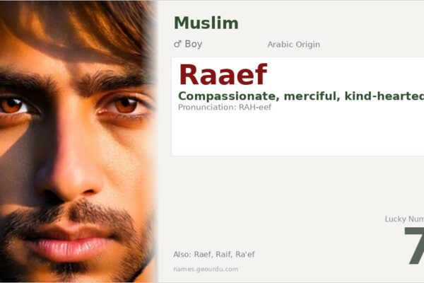 Raaef Name Meaning — Compassionate Arabic Boy Name (2025)