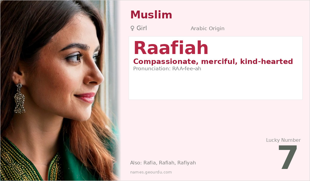 Raafiah Name Meaning and Details