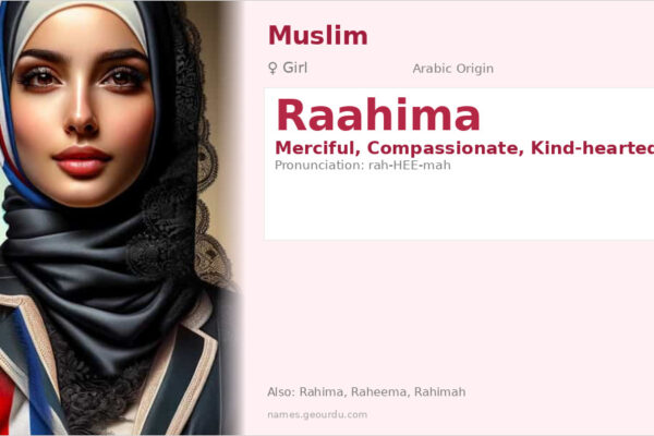 Raahima Name Meaning — Arabic Origin, Girl Name & Islamic Significance (2025)