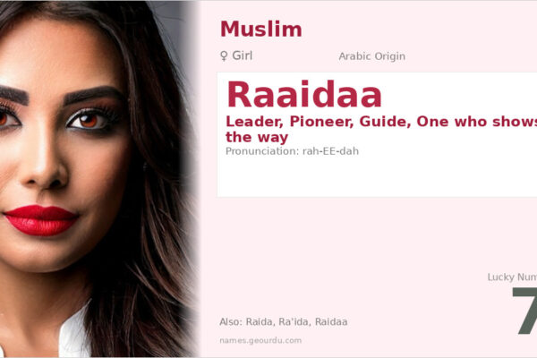 Raaidaa Name Meaning — Arabic Origin, Girl Name & Details (2025)