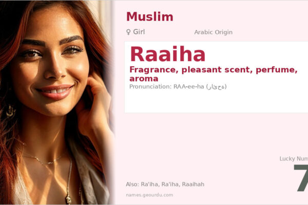 Raaiha Name Meaning — Arabic Origin, Girl Name & Details (2025)