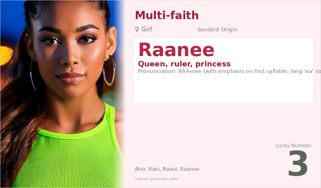 Raanee Name Meaning and Details