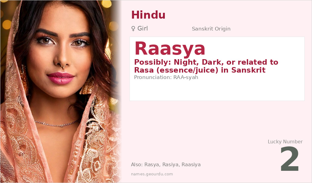 Raasya Name Meaning and Details