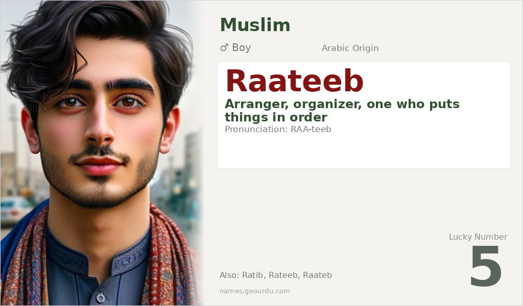 Raateeb Name Meaning and Details