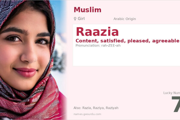 Raazia Name Meaning — Arabic Origin, Girl’s Name & Historical Significance