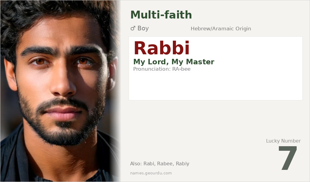 Rabbi Name Meaning and Details