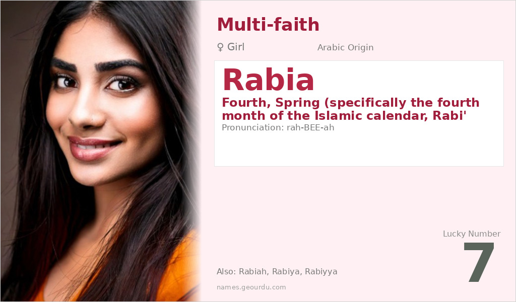 Rabia Name Meaning and Details