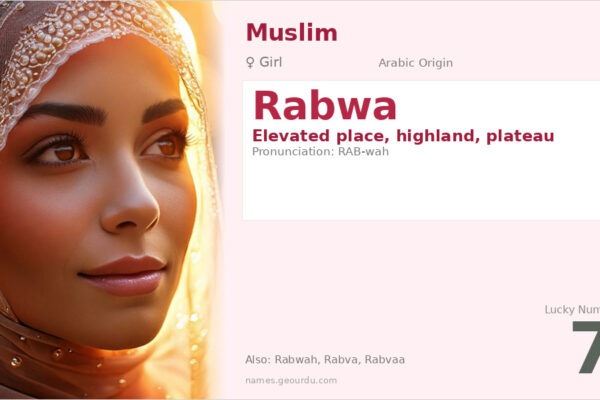 Rabwa Name Meaning — Arabic Origin, Girl Name & Quranic Reference (2025)