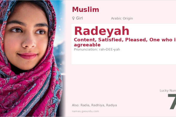 Radeyah Name Meaning — Arabic Origin, Girl Name & Details (2025)