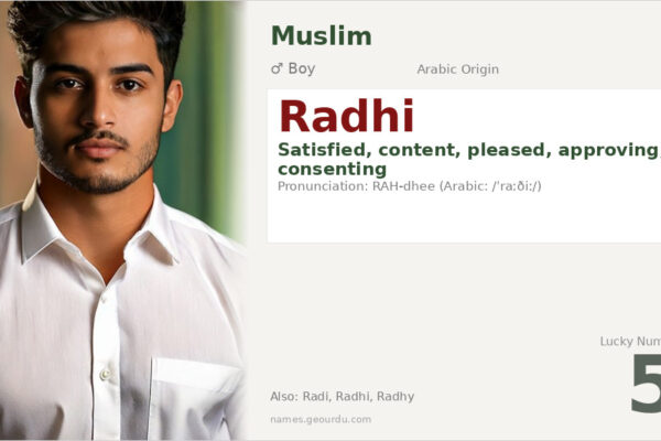 Radhi Name Meaning — Arabic Origin, Boy & Islamic Significance (2025)