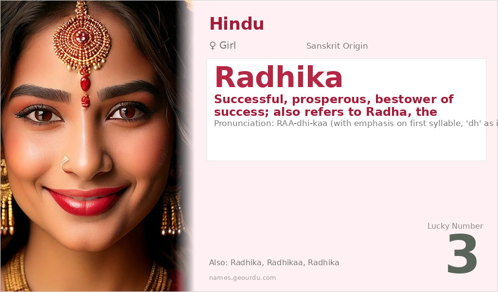 Radhika Name Meaning and Details
