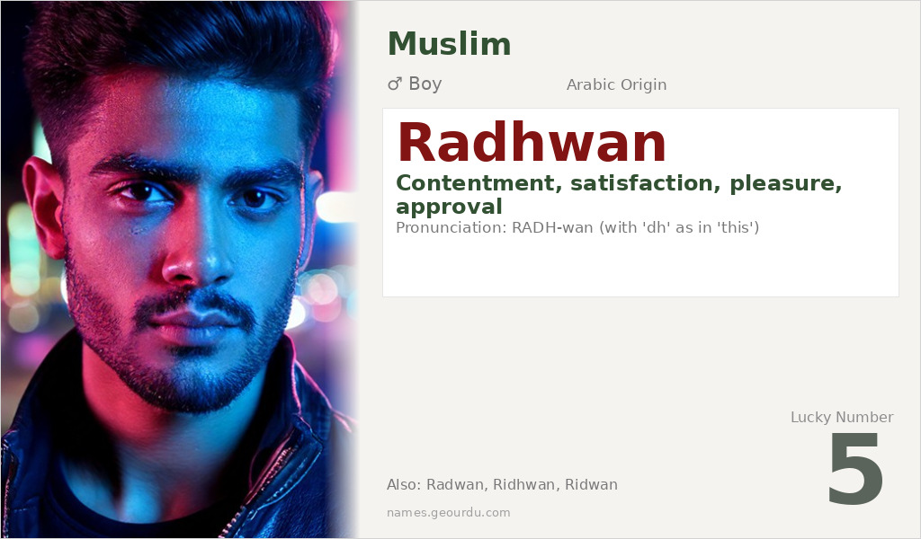 Radhwan Name Meaning and Details