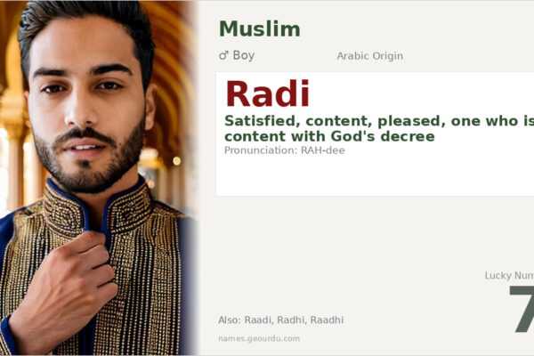 Radi Name Meaning — Arabic Origin, Boy Name & Islamic Significance (2025)