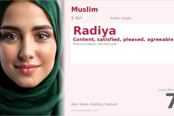 Radiya Name Meaning — Arabic Origin, Girl Name & Details (2025)